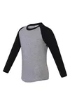 SF Minni Langarm Raglan T-Shirt Baumwolle für Kinder, White/Red 11-12 Jahre, SM271 – Bild 5