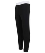 SF Minni Leggings mit Jacquard-Bund für Kinder, Black/White 5/6 Jahre, SM426 – Bild 5