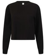SF Minni Kinder-Sweater Cropped mit Oversize-Schnitt, Black 13 Jahre, SM515 – Bild 3