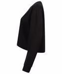 SF Minni Felpa Cropped per Bambini con taglio Oversize, Black 13 Jahre, SM515 – immagine 6