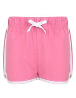 SF Minni Retro Kinder Shorts mit Ziehkordel – Bright Pink/White