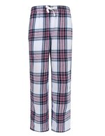 SF Minni Kinder-Tartan-Loungehose mit Rundum-Dehnbund – White-Pink Check