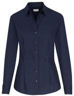Seidensticker Bügelfreies Slim Fit Hemd mit Stickerei – Dark Blue