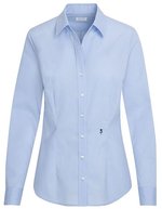 Seidensticker Bügelfreies Slim Fit Hemd mit Stickerei – Light Blue
