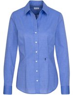 Seidensticker Bügelfreies Slim Fit Hemd mit Stickerei – Mid Blue