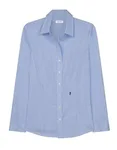 Seidensticker Bügelfreies Slim Fit Hemd mit Stickerei, New Check Light Blue - White 32, SN080619 – New Striped Light Blue - White