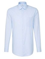 Seidensticker Langarmhemd Karo-Streifen Regular Fit Baumwolle, Check Light Blue - White 38, SN193600 – Striped Light Blue - White
