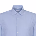Seidensticker Long Sleeve Shirt Checked/Striped, Non-Iron, Check Light Blue - White 37, SN293600 – image 6