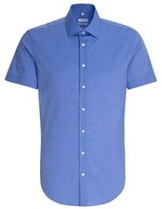 Seidensticker Bügelfreies Slim Fit Business-Hemd, White 36, SN666261 – Mid Blue
