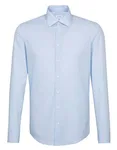 Seidensticker Langarmhemd Slim Fit Karo/Blockstreifen, Striped Light Blue - White 37, SN693600 – Bild 2