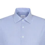 Seidensticker Langarmhemd Slim Fit Karo/Blockstreifen, Striped Light Blue - White 37, SN693600 – Bild 5