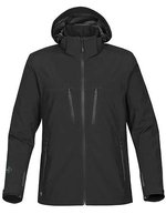 Stormtech Wasserdichte Softshell-Jacke mit Kapuze, Black/Bright Red S, ST83 – Nero/Carbonio