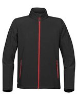 Stormtech Softshell-Jacke mit Fleecefutter für Herren, Black/Azure Blue XL, ST88 – Nero/Rosso brillante