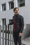 Stormtech Softshell-Jacke mit Fleecefutter für Herren, Navy/Carbon S, ST88 – Black/Kiwi
