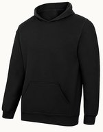 Unisex Organic Cotton Hooded Sweatshirt – Deep Black