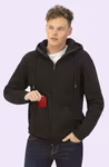 Starworld Bio-Baumwolle Sweatjacke mit Reißverschluss, Deep Black M, SW240 – Bild 2