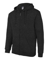 Raglan Kapuzensweatshirt mit Fleece-Futter – Dark Heather