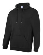 Sweatshirt mit Kängurutasche und Fleece – Black