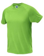 Starworld Atmungsaktives Sport T-Shirt mit Raglan-Ärmeln, Anthracite XS, SW300 – Fluorescent Vert