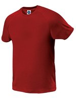 Starworld Atmungsaktives Sport T-Shirt mit Raglan-Ärmeln, Anthracite XS, SW300 – Rouge