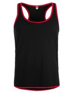 Starworld Ärmelloses Sport-Shirt aus Ultra-Tech-Material – Black/Fiesta Red