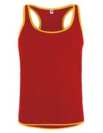 Starworld Ärmelloses Sport-Shirt aus Ultra-Tech-Material – Fiesta Red/Gold