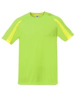 Starworld Ultra-Tech Sportshirt mit Kontrast-Ärmeln – Fluorescent Green/Fluorescent Yellow