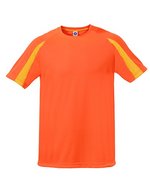 Starworld Ultra-Tech Sportshirt mit Kontrast-Ärmeln, Atoll/White XS, SW309 – Fluorescent Orange/Or