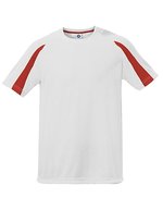 Starworld Ultra-Tech Sportshirt mit Kontrast-Ärmeln, Atoll/White XS, SW309 – Blanc/Fiesta Rouge