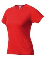 Starworld Sport T-Shirt mit Raglan-Schnitt für Damen, Black XS, SW403 – Red