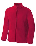 Starworld Fleecejacke mit Kadettkragen und Zugband, Black S, SW700 – Rouge vif