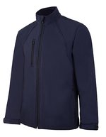 Starworld 4-lagige Herren Softshell-Jacke mit Taschen, Black S, SW900 – Deep Navy