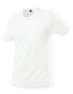 Starworld Bio-Baumwolle T-Shirt mit Ripp-Kragen, Black S, SWGL1 – Blanc
