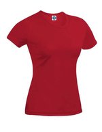 Starworld Lang geschnittenes Bio-Baumwolle T-Shirt, White M, SWGL2 – Cardinal Rouge