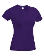 Starworld Lang geschnittenes Bio-Baumwolle T-Shirt, White M, SWGL2 – Violet