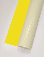 L-FLEX Transferfolie, matte Oberfläche, 80°C Waschbeständigkeit, Antique Gold (ca. Pantone 18-0950TCX) Meter, T100 – Lemon Yellow (ca. Pantone 3945U)