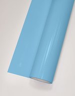 L-FLEX Transferfolie, matte Oberfläche, 80°C Waschbeständigkeit, Antique Gold (ca. Pantone 18-0950TCX) Meter, T100 – Sky Blue (ca. Pantone 297C)