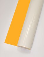 L-FLEX Transferfolie, matte Oberfläche, 80°C Waschbeständigkeit, Antique Gold (ca. Pantone 18-0950TCX) Meter, T100 – Yellow (ca. Pantone 1235C)