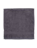 Towel City Luxus Handtuch aus Walkfrottier 550 g/m², White 30 x 30 cm, TC01 – Steel Grey