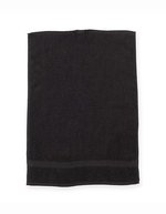 Towel City Frottiersport-Handtuch mit Herringbone-Rand – Black