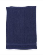 Towel City Frottiersport-Handtuch mit Herringbone-Rand – Navy
