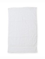 Towel City Frottiersport-Handtuch mit Herringbone-Rand – White