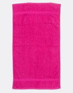 Towel City Frottee-Handtuch 50x90 cm Herringbone-Rand, White 50 x 90 cm, TC03 – Fuchsia