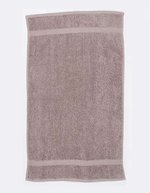 Towel City Frottee-Handtuch 50x90 cm Herringbone-Rand, White 50 x 90 cm, TC03 – Mocha