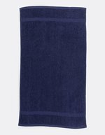 Towel City Frottee-Handtuch 50x90 cm Herringbone-Rand, White 50 x 90 cm, TC03 – Navy