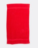 Towel City Frottee-Handtuch 50x90 cm Herringbone-Rand, White 50 x 90 cm, TC03 – Red