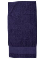 Towel City Handtuch Baumwolle 50x100 cm Fischgrätrand – Navy