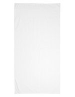 Towel City Badetuch mit Fischgrätrand und Aufhängeschlaufe – White
