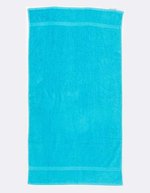 Towel City Luxus Frotteehandtuch mit Herringbone-Rand, White 70 x 130 cm, TC04 – Ocean