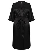 Towel City Kimono-Bademantel aus dehnbarem Satin, Black M/L, TC054 – Bild 3